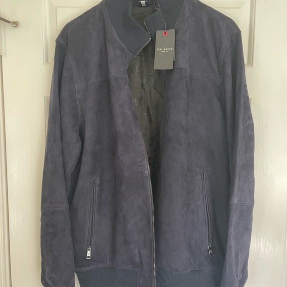 Ted baker peveril suede bomber jacket size 5 : XL - Picture 7 of 11
